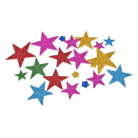 

Best Seller 50Pcs Stiker Busa Glitter 3D Bentuk Bintang Untuk Membuat Kartu Natal