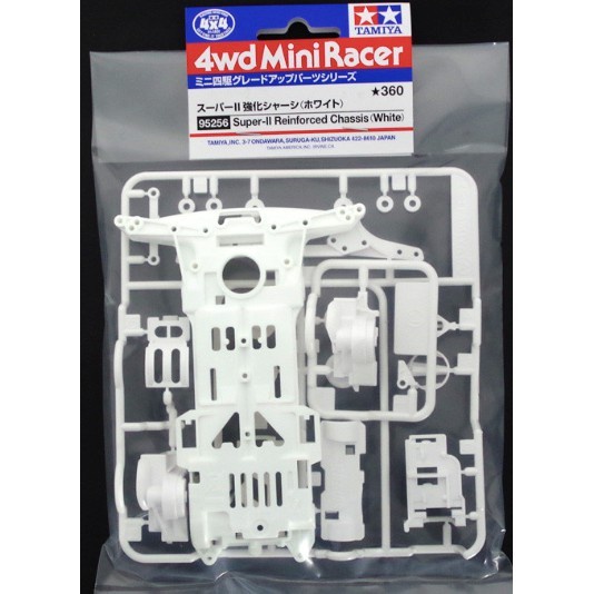 PROMO TAMIYA 95256 SUPER II / SUPER 2 REINFORCED CHASSIS (WHITE) / PUTIH TERBARU