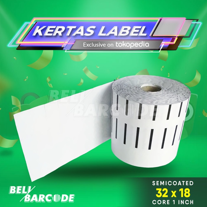 

LABEL BARCODE 32 X 18 - 32x18 mm KERTAS STIKER BARCODE CACAH KK