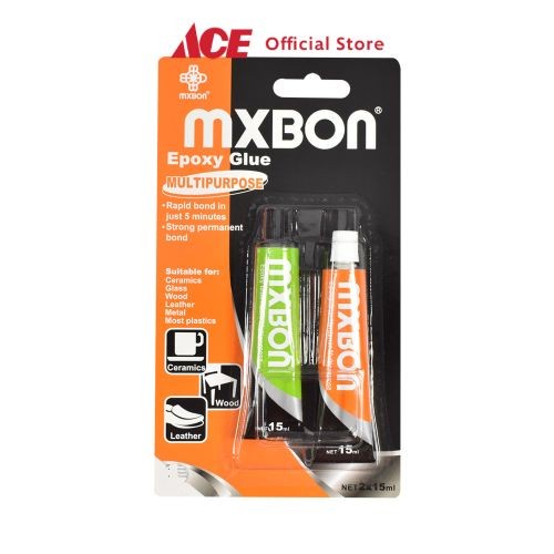 

Ace - Mxbon Set Lem Epoxy Serbaguna Rapid 15 Ml 2 Pcs