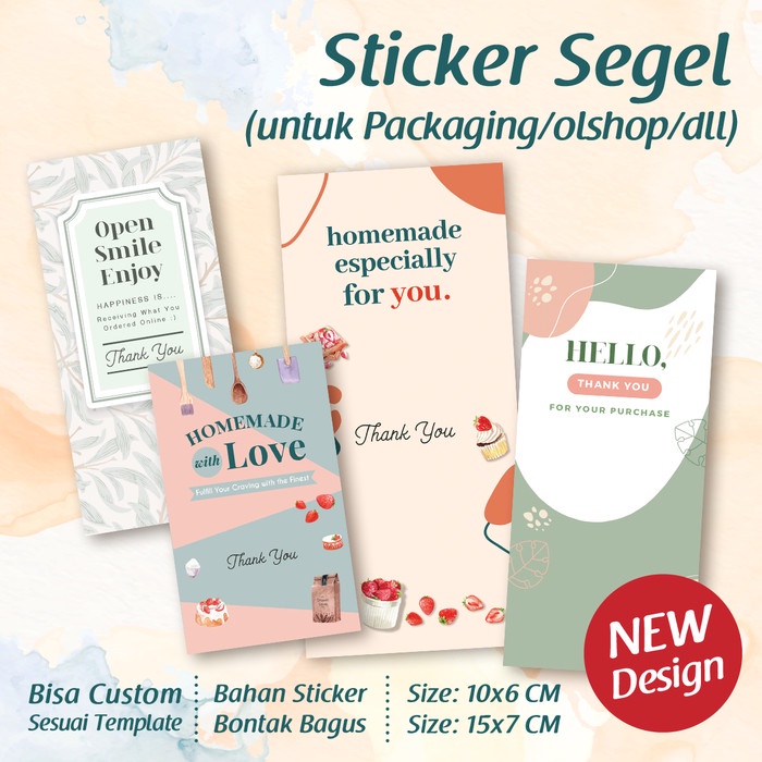 

[Isi 60-100] Sticker Segel/ Sticker Box/ Label Packaging