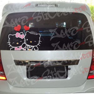 

stiker kaca mobil hello kitty