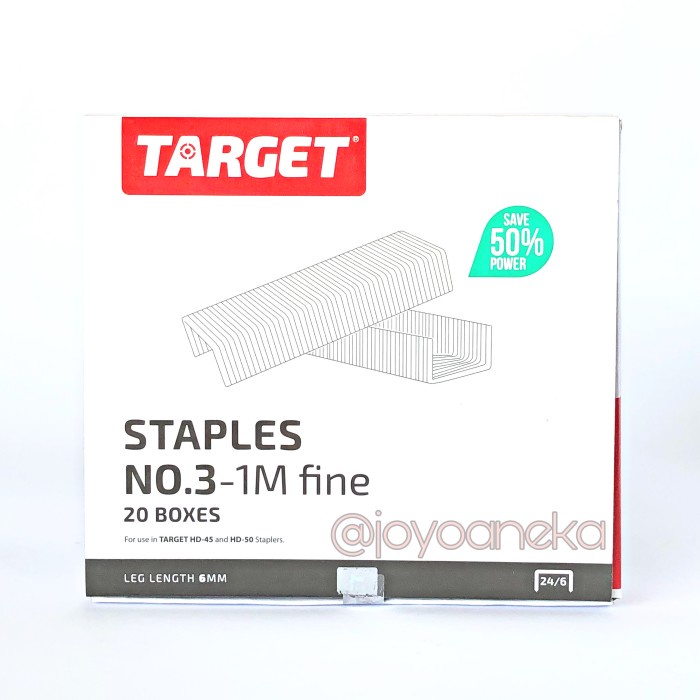 

Isi Staples Besar No 3 TARGET isi 20dus kecil