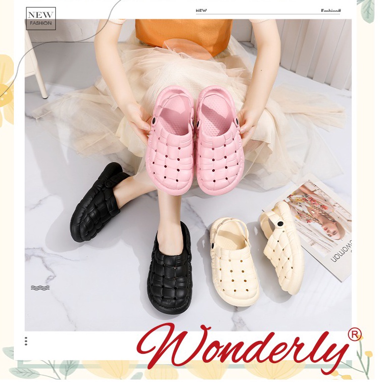 SIAP KIRIM. Sandal Crocs Wanita Jelly | Sendal Wanita Wonderly | 002-WL1
