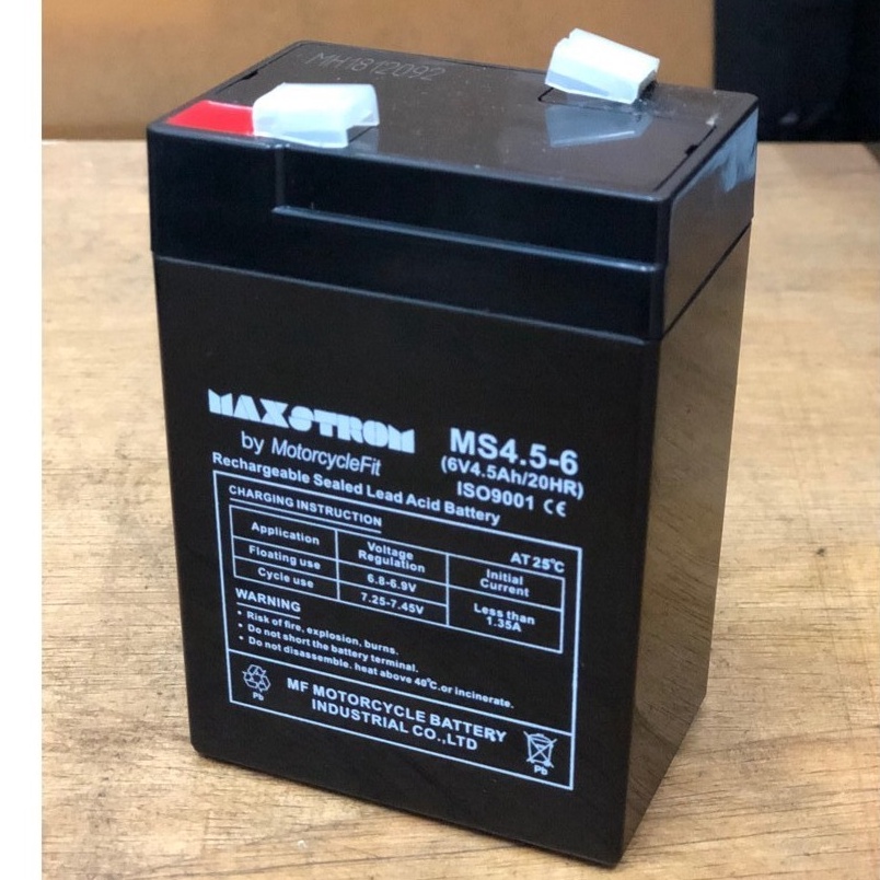 TERMURAH. Maxstrom  Aki VRLA 6v 4.5ah 6 v 4.5 ah 6v4.5ah MF Accu Kering Timbangan
