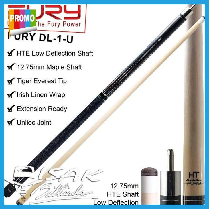 Fury DL-1 Maple Pool Cue - 13 mm - Billiard Stick Stik Biliar Bilyar nastitiayu12345