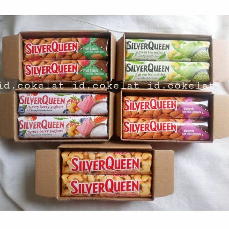 

Model terkini SILVERQUEEN 25GR ISI 10PC - 1 BOX KYS