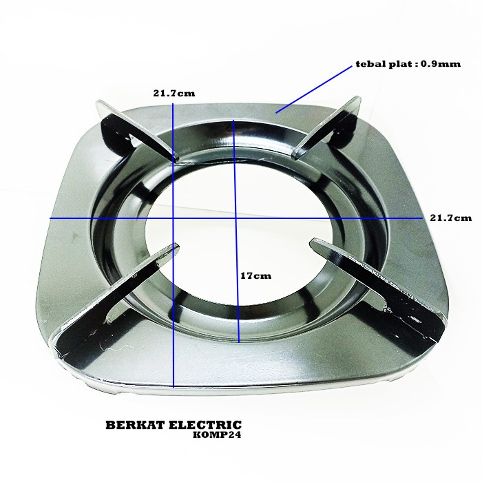 [Termurah] Tatakan Besi Kompor Gas Rinnai Kotak Kaki 4 Lubang Besar Star