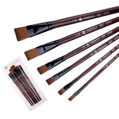 

Acrylic Painting Flat Brush - Kuas Lukis Untuk Cat Akrilik (6Pcs)