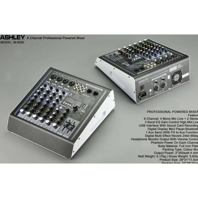 Ready...Ready...Ready...] Power Mixer Ashley M6000 / M-6000 ORIGINAL ASHLEY