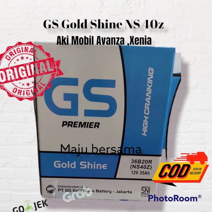 Aki Mobil Taruna Ns40Z (36B20R) Gs Gold Shine Aki Basah