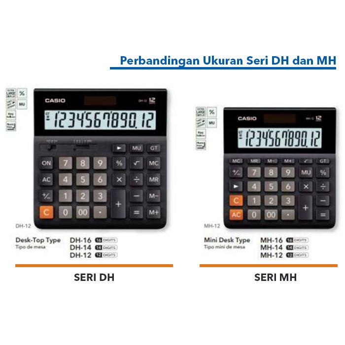 

CASIO WIDE H SERIES CALCULATOR MH-16 BLACK