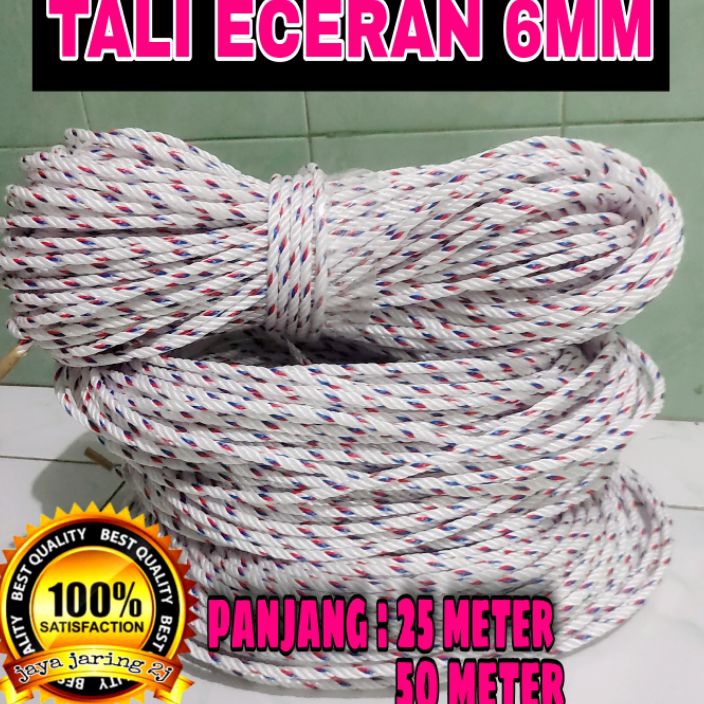 TERMURAH TALI TAMBANG 6MM (25METER)TALI TAMBANG MOBIL TRUK PICKUP CARRY L300/TALI TAMBANG MURAH GROS
