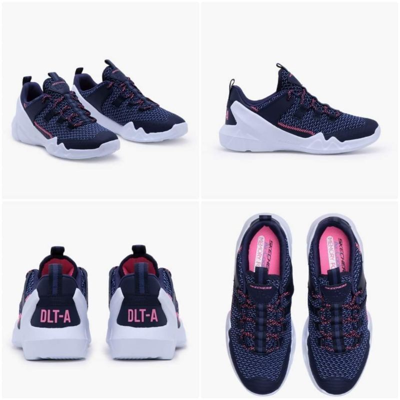 SALE100%Original Skechers D'Lites DLT-A Locus Navy Girls Sneakers Shoes Kode Produk: SKE80642L/NVCL