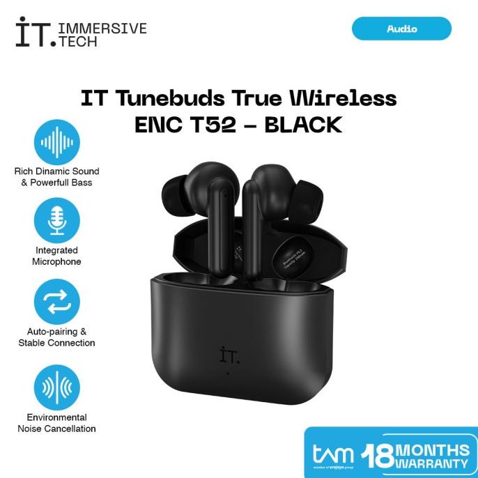 IT Tunebuds True Wireless ENC T52 - Black