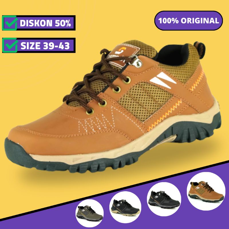 Sepatu Gunung Pria Sneakers Safety Hiking Outdoor Original 100%