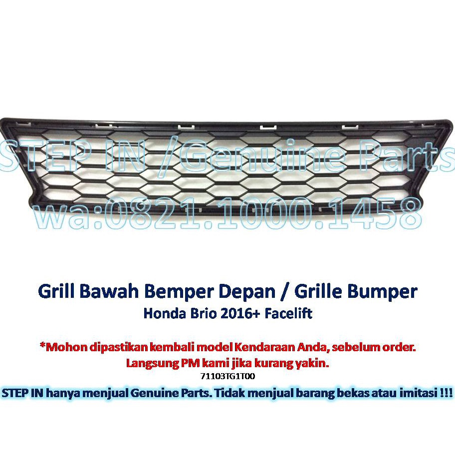 Murah SBA Grill Bemper Bawah Honda Brio 2016 2017 2018 2019 2020 2021 2022 ram Lower Grille Kisi-kis