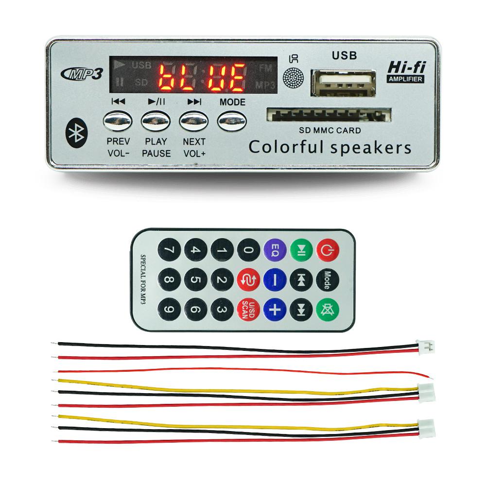 ❤SD Card Bluetooth MP3 Player Speaker Module Kit Car FM Radio PCB Circuit Decoder Board 12V