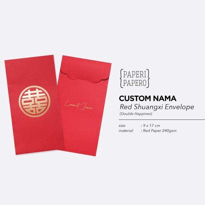 

$$$$] Custom Red Amplop Angpao Shuangxi Merah (Double Happines) (5 Pcs)
