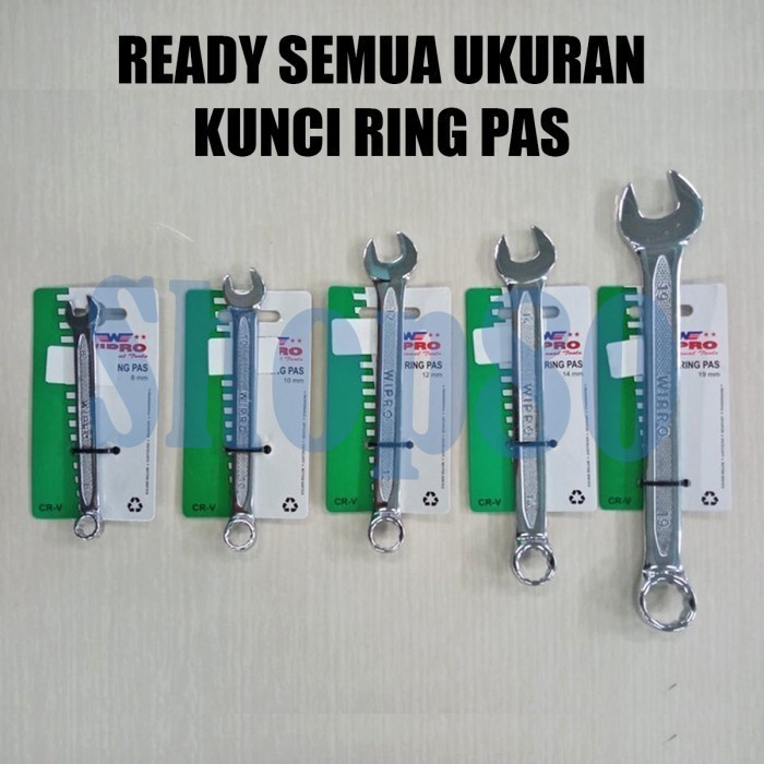 nice Wipro Kunci Ring Pas Chrome Plated CRV 41 42 44 45 46 47 48 50 mm