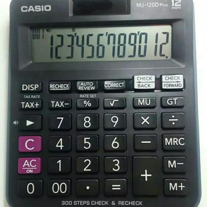 

Kalkulator Calculator Casio Dagang Mj-120D Plus Mj12D Original Resmi