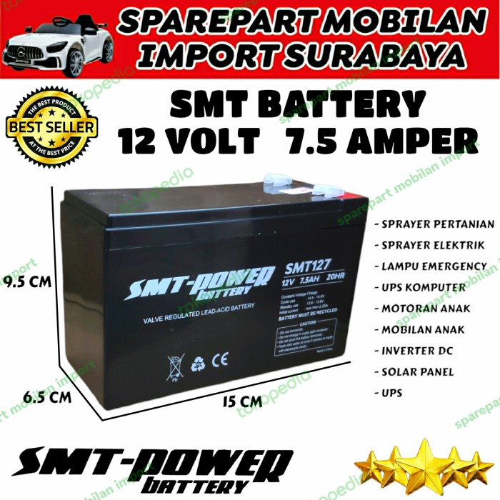 Ups 12 Volt Aki Battrey 12Volt Emergency Battery Cctv Power Vrla 12 V