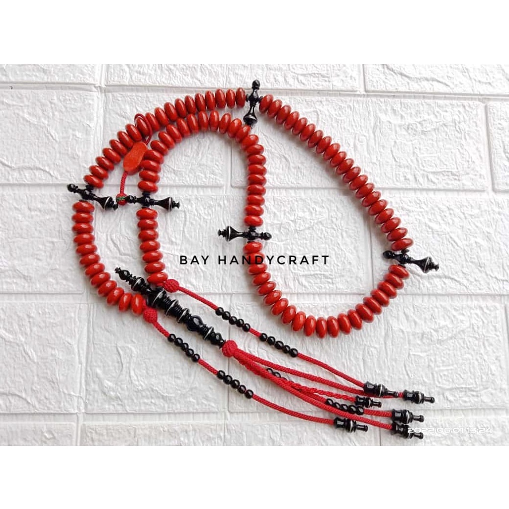 Tasbih Tijani Red Koral Marjan