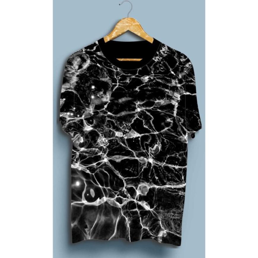 Promo Kaos Distro Ads Bunga Spandek Full Printing Pria Wanita Keren Murah