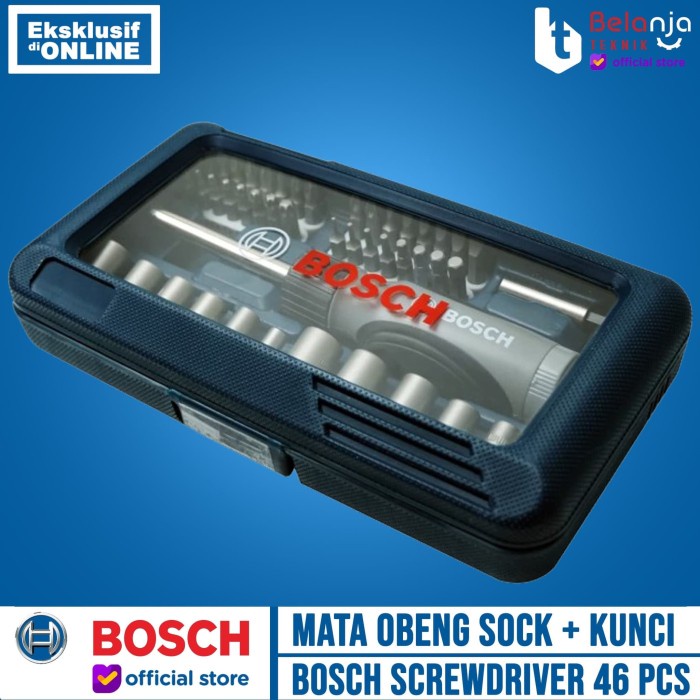 Bosch Screwdriver Set X-line 46 Pcs Mata Obeng Sock Kunci Shock Set keren