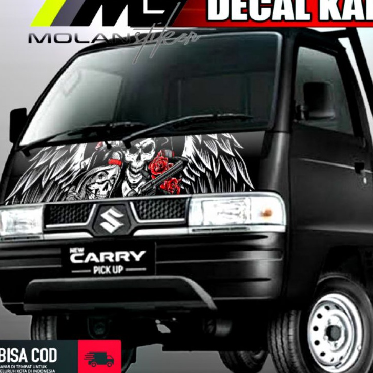 Best Seller Decal Sticker Striping Variasi Kap/Kabin Suzuki Carry Futura & Mitsubishi Colt T120SS - 