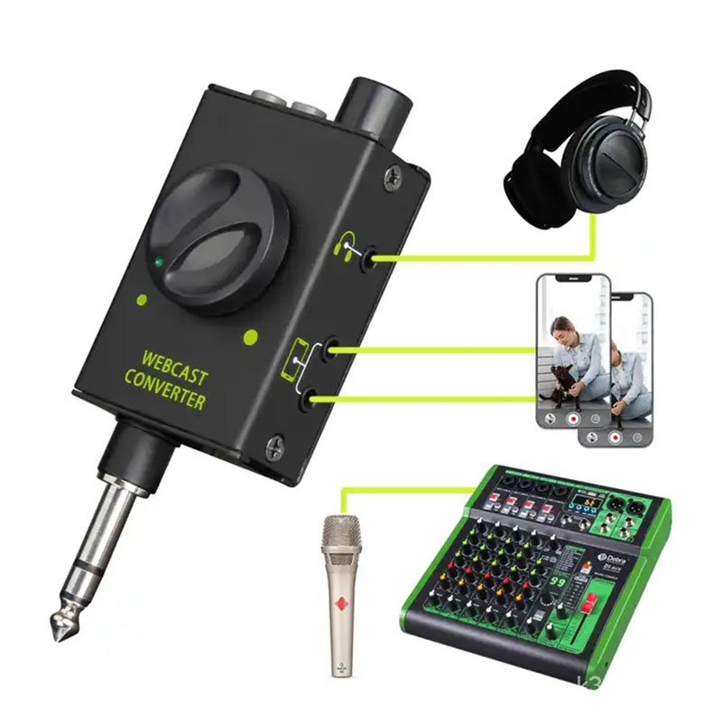 ✅&Debra Audio Mixer DJ Console Mix Controller Audio Interface Live Streaming Adapter for Smartphone 