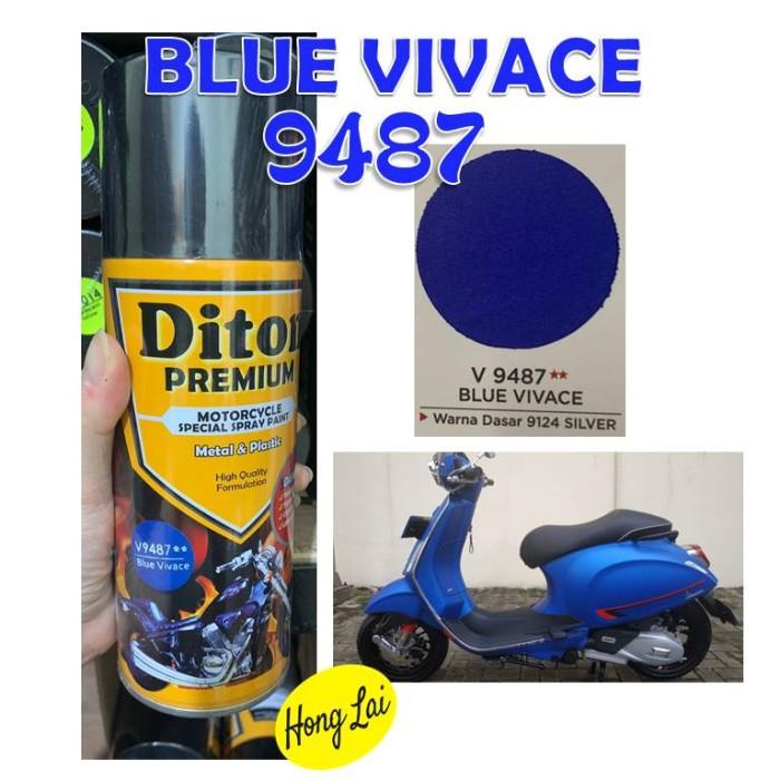 Cat Pilox Diton Premium Vespa Blue Vivace 9487 Warna Biru Metalik