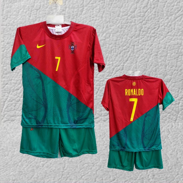 stelan baju bola jersey portugal/baju bola jersey anak printing portugal 5-12th