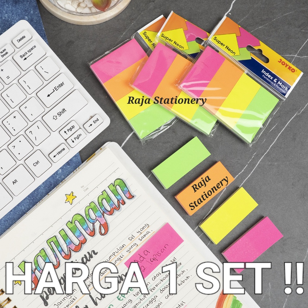 

Joyko Memo Stick Sticky Notes Kertas Memo Tempel Joyko 4 Warna IM-67