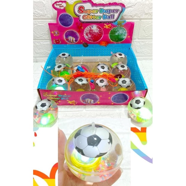 SUPER DUPER GLITTER BALL WATER BALL BOLA BEKEL NYALA 65MM BOLA AIR