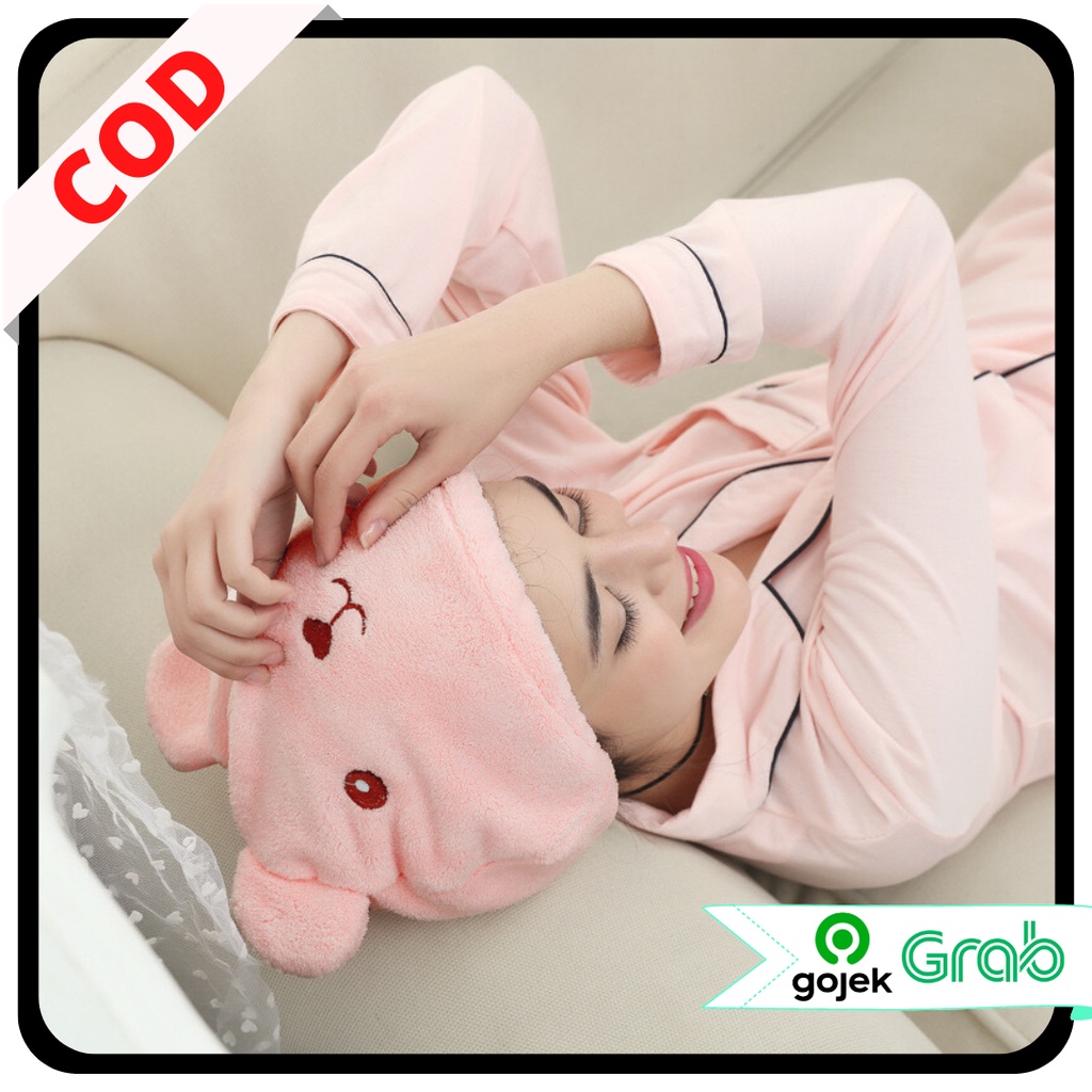 KAISSO - HANDUK KERAMAS BERUANG / HANDUK KEPALA KARAKTER / HANDUK PENGERING RAMBUT / HEAD TOWEL FAST DRY HAIR
