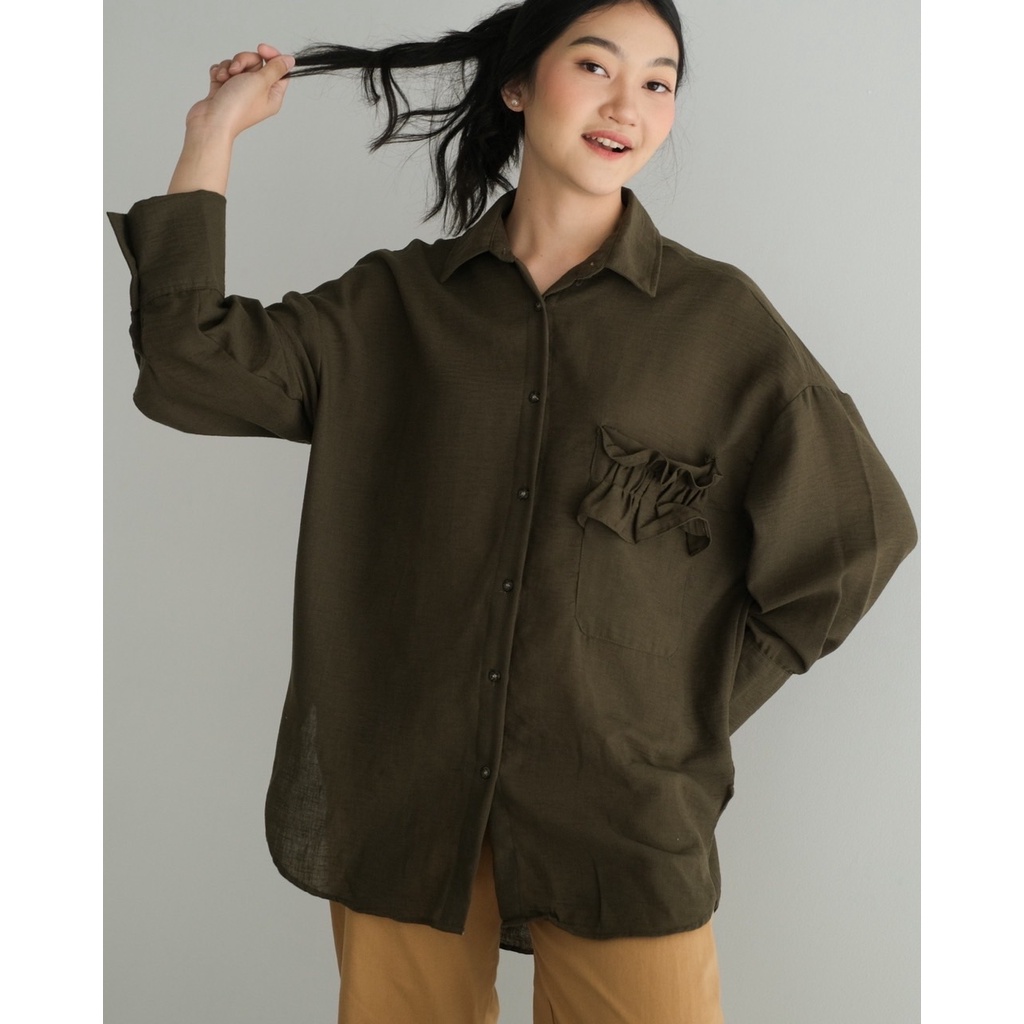 Myrubylicious NASTA SHIRT KODE G315 | SHIRT | KEMEJA WANITA | KEMEJA LENGAN PANJANG | KEMEJA OVERSIZED