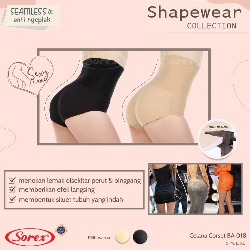 Celana dalam korset Wanita / pantat busa / shaperwear Sorex Ba 018