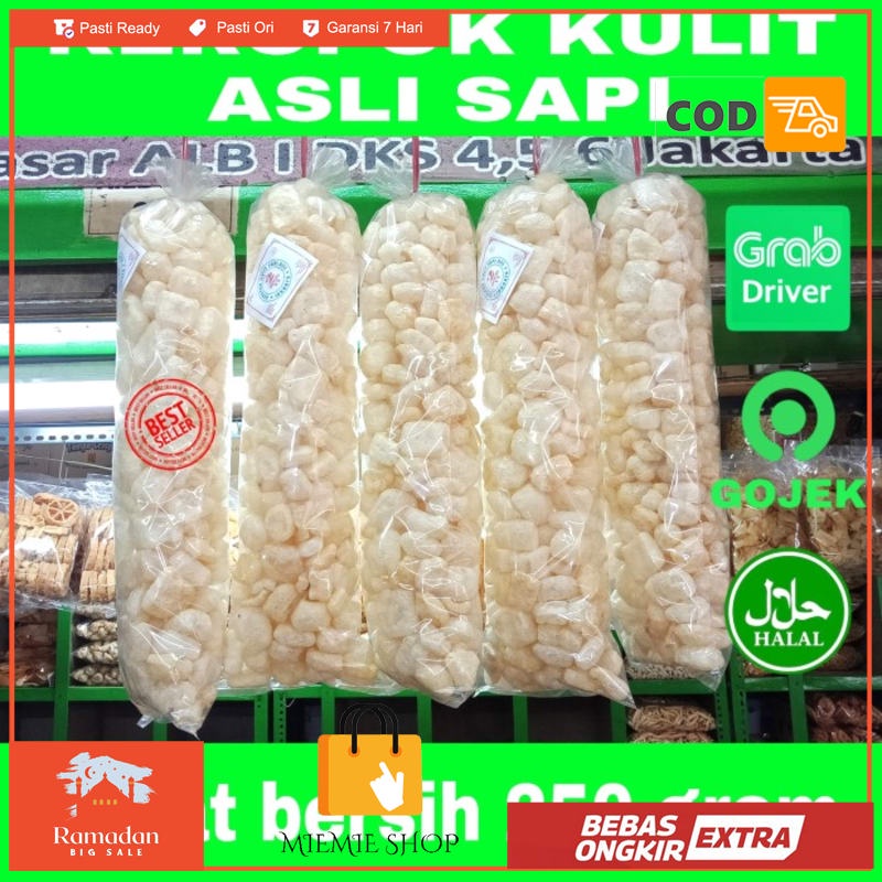 

KERUPUK KULIT SAPI ASLI RASA ASIN KILOAN MURAH CEMILAN 250 GRAM