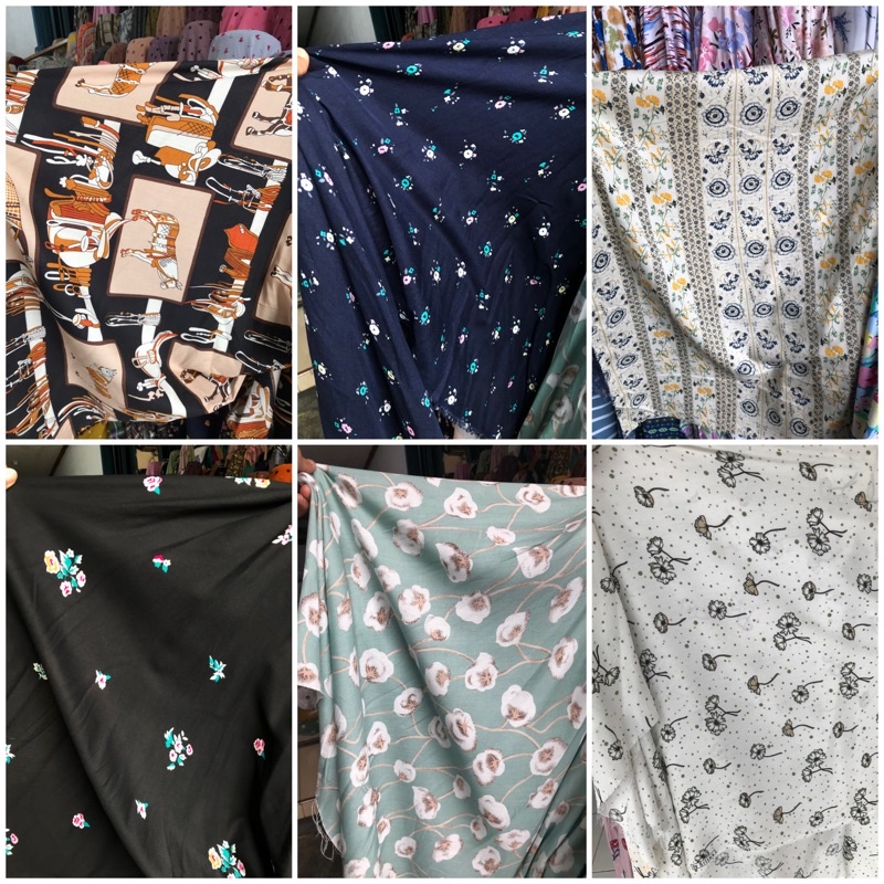 Kain Katun Rayon Viscose Premium Uniqlo. Bahan Pajamas, Daily (Harga 0,5 meter)