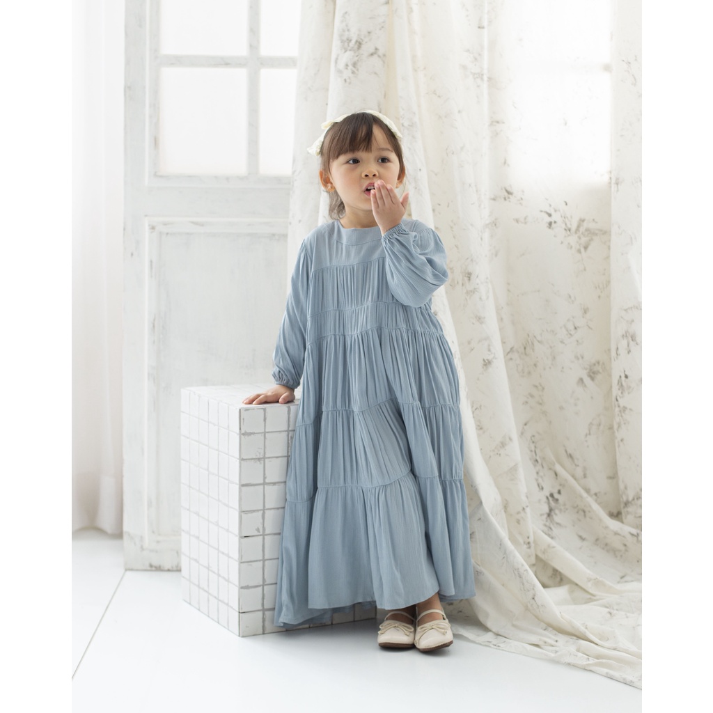 DORITA CRINKLE LONG DRESS | Dress Anak Crinkle | Dress Anak Kerut | Dress anak polos lengan panjang | Long dress anak | Gaun Anak | Arabian Dress Anak | Baju Pesta Anak | Baju Muslim Anak