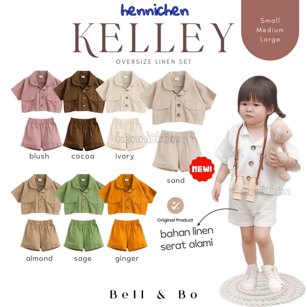 BELL AND BO KELLEY SET SETELAN FASHION ANAK UNISEX 1-3 Tahun