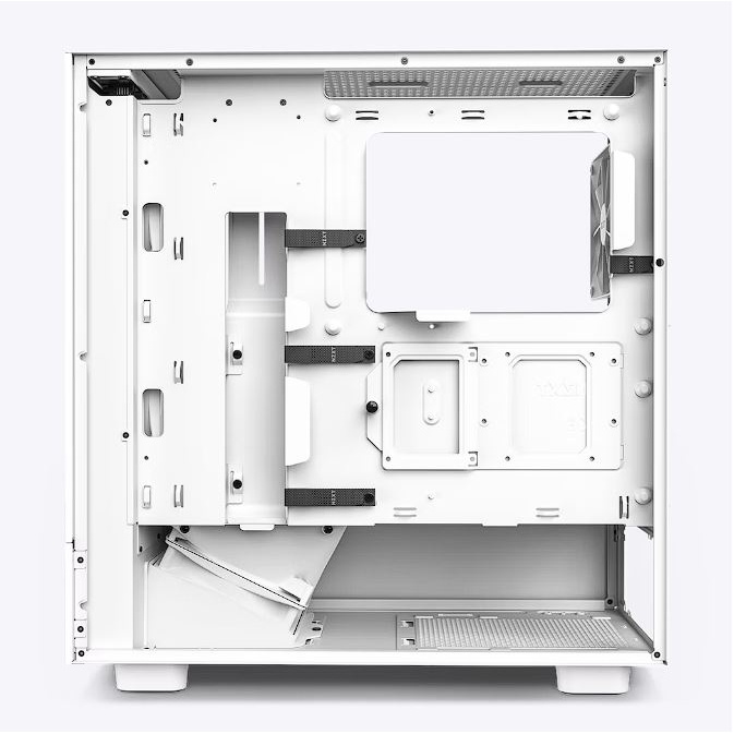 [+Palet Kayu] Casing NZXT H5 FLOW Compact Mid Tower Airlfow PC Case - Matte Black atau Matte White | mini-ITX MATX ATX EATX