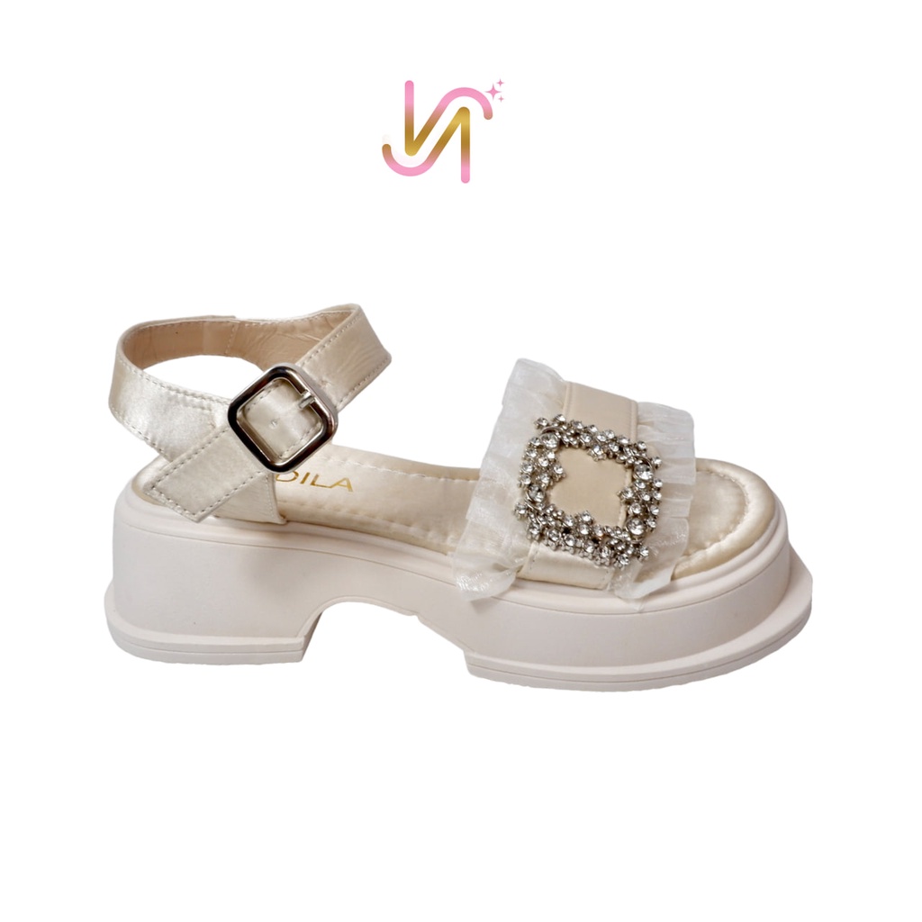 Nadilastuff Queenza Platform Sandal Hak Tahu Wanita Premium Ringan