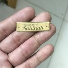 label plat hijab besi