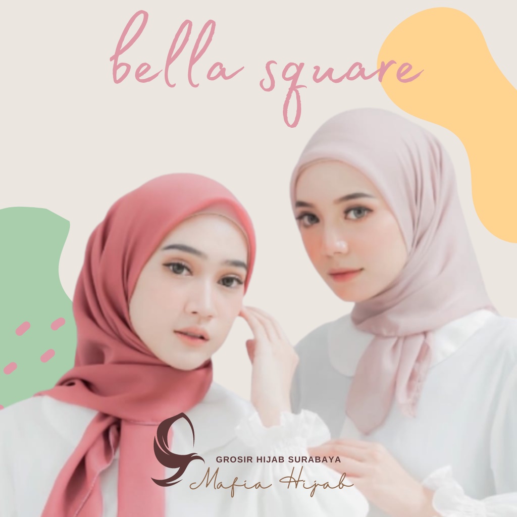 BELLA SQUARE POLLYCOTTON HIJAB SEGI EMPAT HIJAB BELLA SQUARE