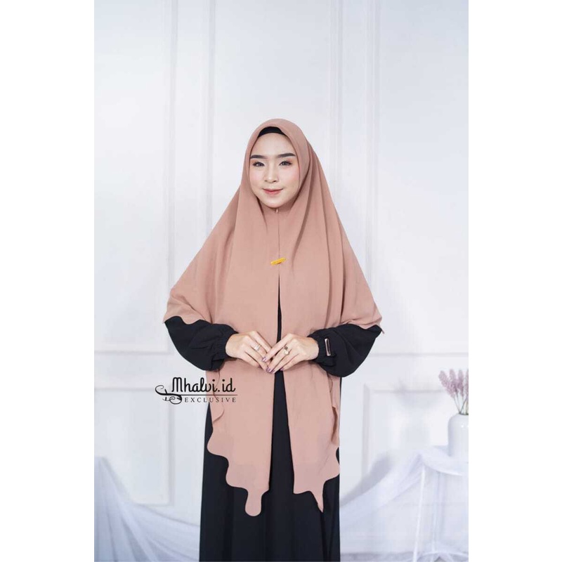 khimar instan zipper syari kerudung jumbo hijab jumbo uk 150×150cm lasercut hijab instan pake resleting