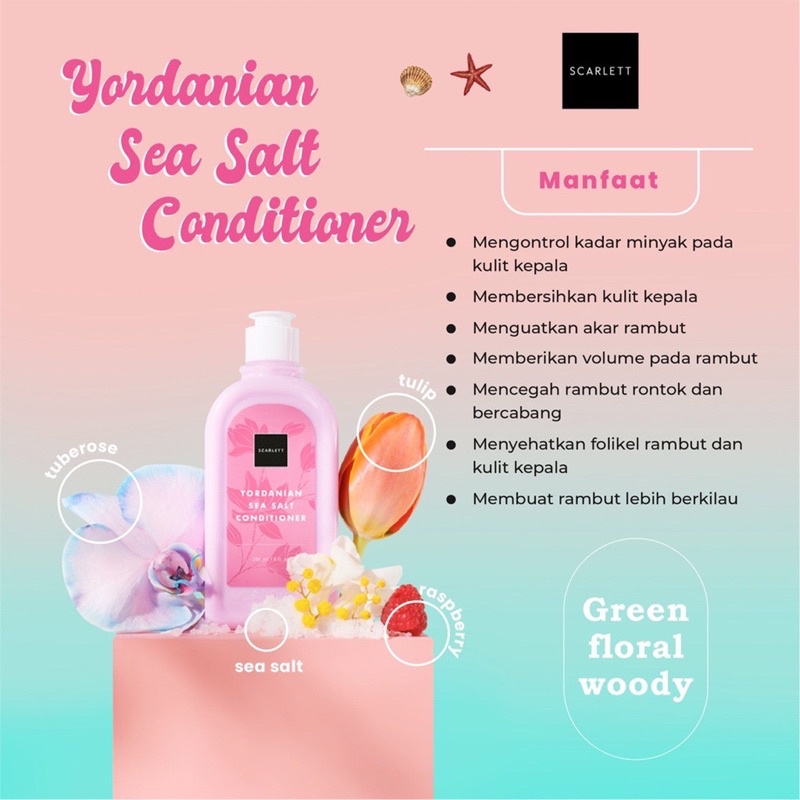 Scarlett Whitening Yordanian Sea Salt Shampoo &amp; Fragrance Conditioner