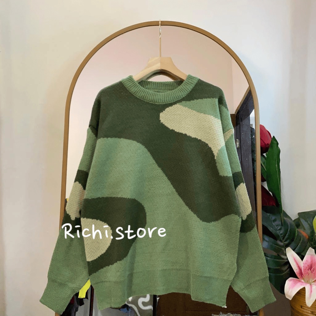 DARA SWEATER OVERSIZE RAJUT MOTIF BUNGA