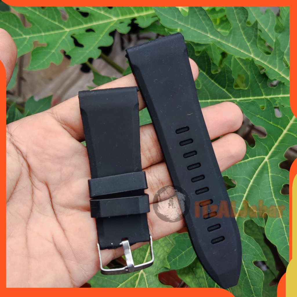 Tali jam tangan Karet 28mm Strap Tali jam Rubber hitam 28mm WH207